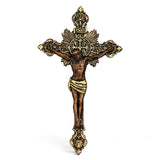 Immerse in spiritual reverence with this Italian-crafted wooden cross, a tribute to holy messengers