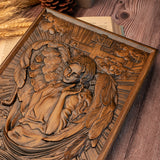 Angel 3D Carving Wooden Wall Art Plaque