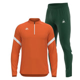 Autumn/Winter Long-Sleeve Half-Zip Football Training Suit Set