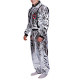 Adult Astronaut Space Jumpsuit Costume with Embroidered Patches and Pockets