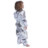 Kids Astronaut Space Suit Costume With Embroidered Patches and Pockets
