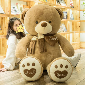 Brown Teddy Bear with Big Footprints Plush Stuffed Animals