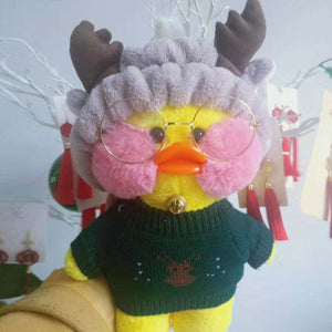 LaLafanfan Green Sweater Duck Stuffed Doll Plush Toy Lovely Animal