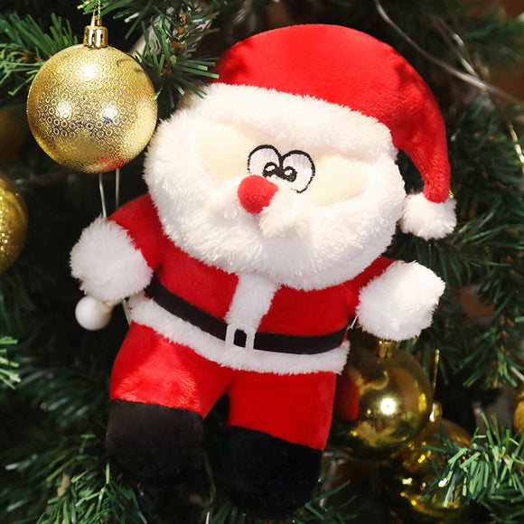 Big Eyes Cartoon Santa Claus Shape Plush Toy for Home Decoration