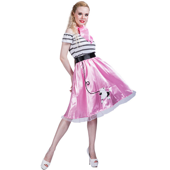 Pink Poodle Skirt Costume Dress Halloween