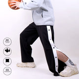 Men's Athletic Basketball Sweatpants Full Button