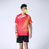 New Design Short Sleeve Badminton Uniform Set