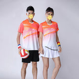 Unisex Summer Short Sleeve Badminton Uniform Set