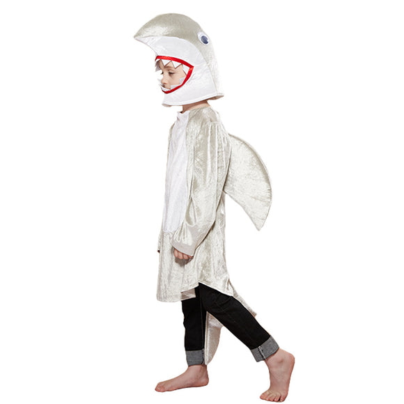 Children’s Unisex Shark All-in-One with Hood and Fins Costume
