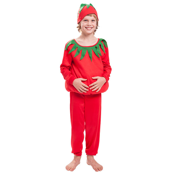 Fabric costume tomato design with pants and cap
