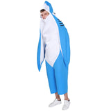 Adult Shark Costume Blue Mascot Party Funny Fancy Dress