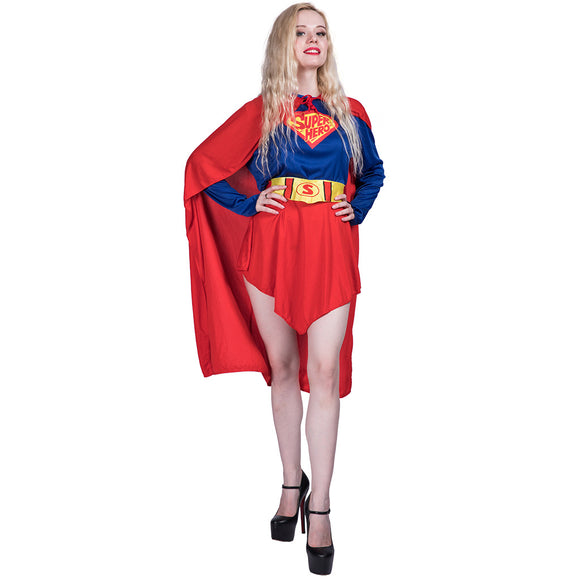 Womens Supergirl Costume Dress Adult Sized