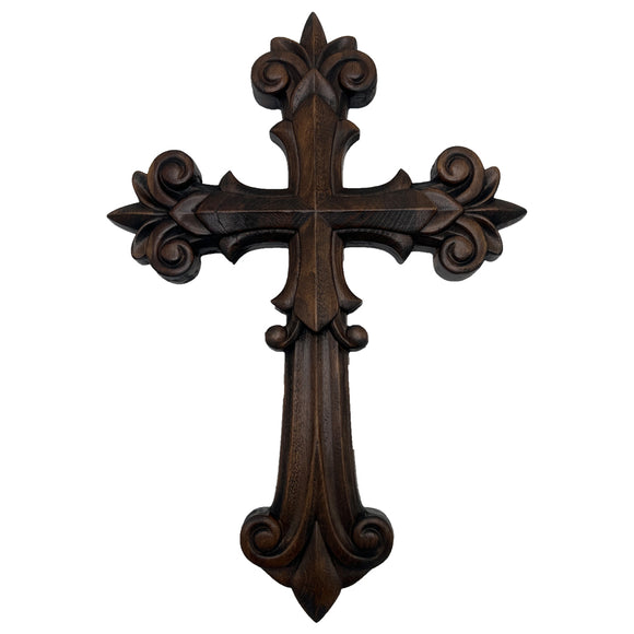 Add a touch of divine elegance to your space with this beautifully crafted wooden cross.
