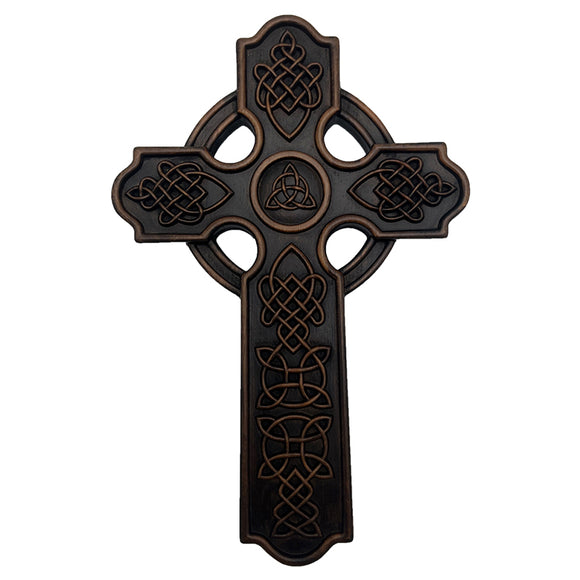Showcase your heritage with this intricately designed vintage Celtic wooden cross