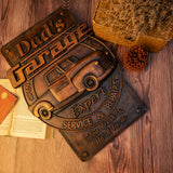Father's Garage Sign Wooden Plaque Display