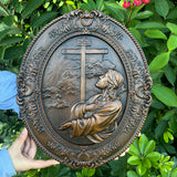 Jesus' Garden of Gethsemane Prayer Wooden Plaque