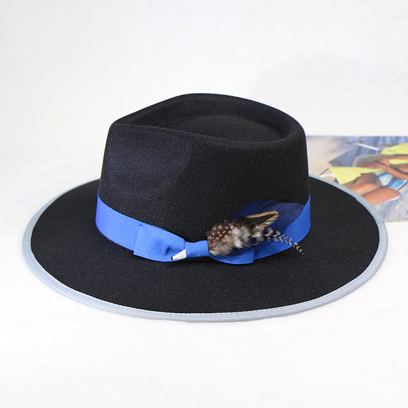 Men's And Women's Wool Felt Fedora Hat