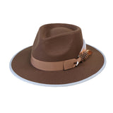 Men's And Women's Wool Felt Fedora Hat