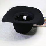 Unisex Wide Brim Fedora Hat with Belt Buckle