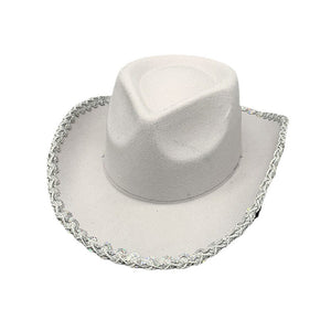 Christmas Rolled Sequin Cowboy Hat