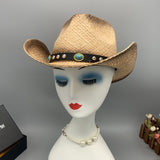 Custom Hand-Woven Raffia Cowboy Hat
