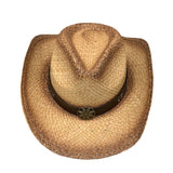 Custom Hand-Woven Raffia Cowboy Hat for Women and Men