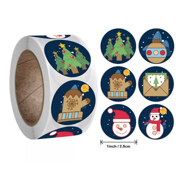 Custom Round Merry Christmas Seal Sticker