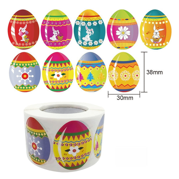 Round Easter Egg Stickers Decoration 30*38cm