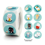 1"Round Animal Stickers Roll for Kids
