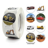 1" Construction Vehicle Car Stickers Roll for Kids