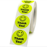1"Fluorescent Color Happy Smile Face Decal Sticker Labels