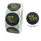 1 inch Gold Foil Round Thank You Stickers Roll
