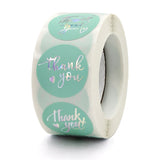 1" Silver Foil Round Thank You Labels Stickers Roll