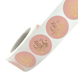 1" Round Pink Pretty Things Inside Stickers Roll