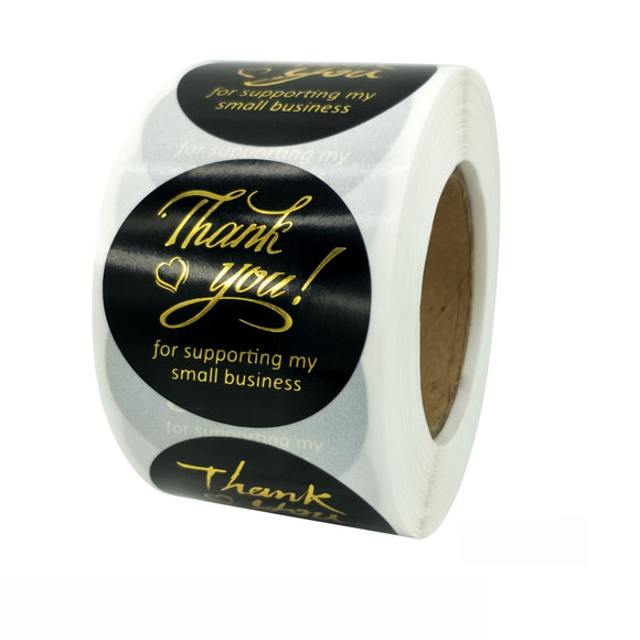 1” Thank You for Supporting My Small Business Stickers