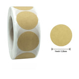 1" Round Handmade with Love Kraft Stickers Roll