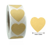 1" Round Handmade with Love Kraft Stickers Roll