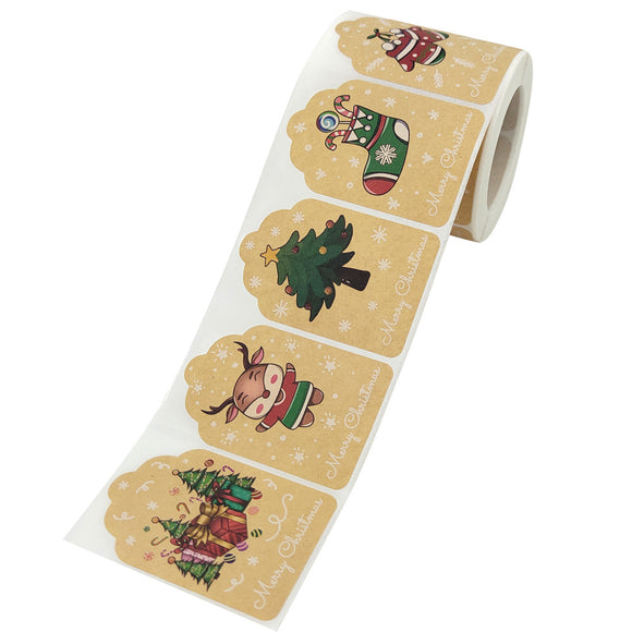 40x60mm Christmas Decorative Gift Series Sticker Labels Roll