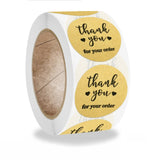 1" Round Kraft Thank You for Supporting My Small Business Stickers Roll