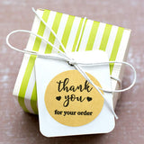 1" Round Kraft Thank You for Supporting My Small Business Stickers Roll