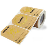 7.5x5cm Kraft Paper Thank You   Stickers Roll