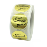 1" Round Gold Foil Thank You for Your Purchase Stickers