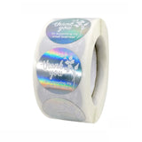 1  inch Round Holographic Rainbow Thank You Stickers for Gift Bags