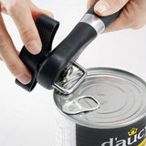 Stainless Steel Manual Can Opener Oversized Easy Turn Knob Sharp Cutting Wheel Good Grips with Built-in Bottle Opener