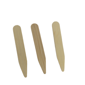 Wholesale Custom Engraved Logo bamboo Collar Stays for Shirt