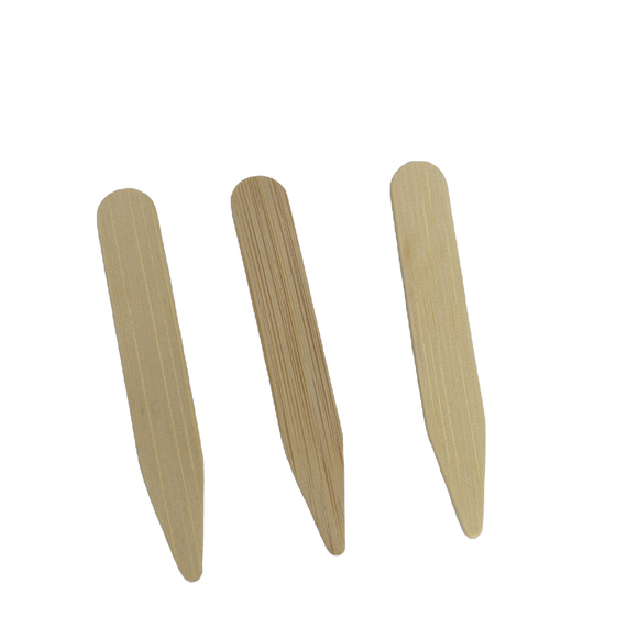 Wholesale Custom Engraved Logo bamboo Collar Stays for Shirt