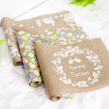 Natural Style Merry Christmas Embroidered Table Flag
