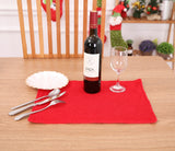 Luxury Christmas Style Non-slip Rectangle Red Printed PVC Dinning Dinner Placemat