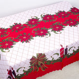 Good Quality Standard Polyester Snow Christmas Table Cloth Cover