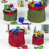 Merry Christmas Gift burlap Storage Basket Creative Ornaments